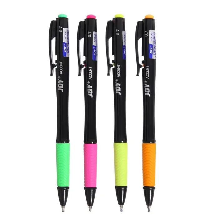 Ручка шариковая автоматическая ErichKrause JOY Accent, Ultra Glide, узел 0,7 мм, резиновый упор, супер-мягкое письмо, цвет чернил синий, МИКС Ручка шариковая автоматическая ErichKrause JOY Accent, Ultra Glide, узел 0,7 мм, резиновый упор, супер-мягкое письмо, цвет чернил синий, МИКС