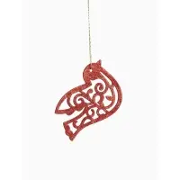 Ёлочные игрушки 2 шт. &laquo;Зимнее волшебство. Птичка блеск&raquo; пластик, 7&times;9.5 см, красный золото