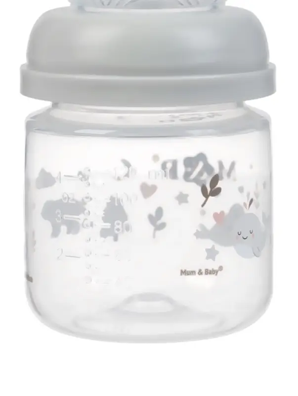 Бутылочка для кормления, широкое горло &Oslash;50 мм, +0мес., 120 мл, набор 2 шт. M&B