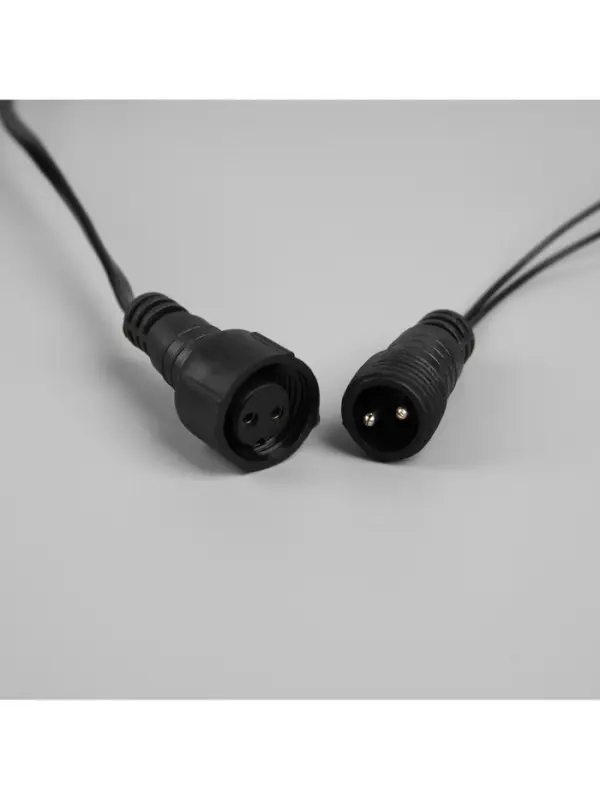 Гирлянда «Бахрома» 25 × 0.7 м, IP44, УМС, тёмная нить, 450 LED, свечение тёплое белое, мерцание, 220 В