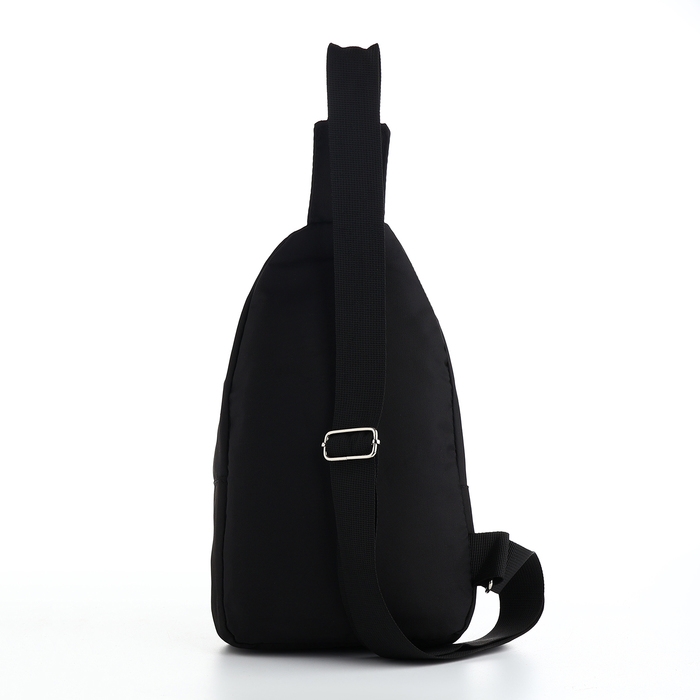 Сумка-слинг из текстиля, 3 наружных кармана, цвет серый Сумка-слинг из текстиля, 3 наружных кармана, цвет серый