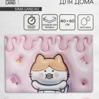 Коврик для дома Доляна Baby, влаговпитывающий, 40&times;60 см, розовый