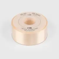 Лента атласная TEIRA, двухсторонняя, 38 мм, 25&plusmn;1 м, светло-бежевая №112