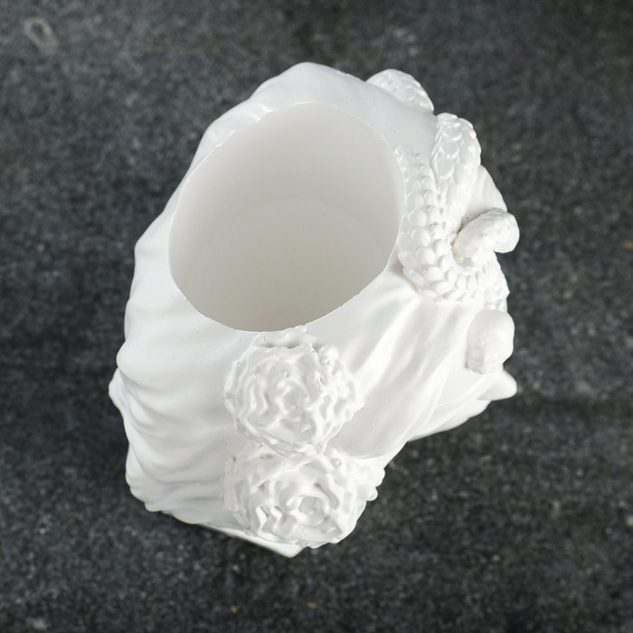 Кашпо - органайзер Кашпо - органайзер "Горгона Медуза" белая, 12,5х16х10,5см