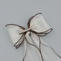 Бант для волос на заколке шоколадный, Коты аристократы Бант для волос на заколке шоколадный, Коты аристократы