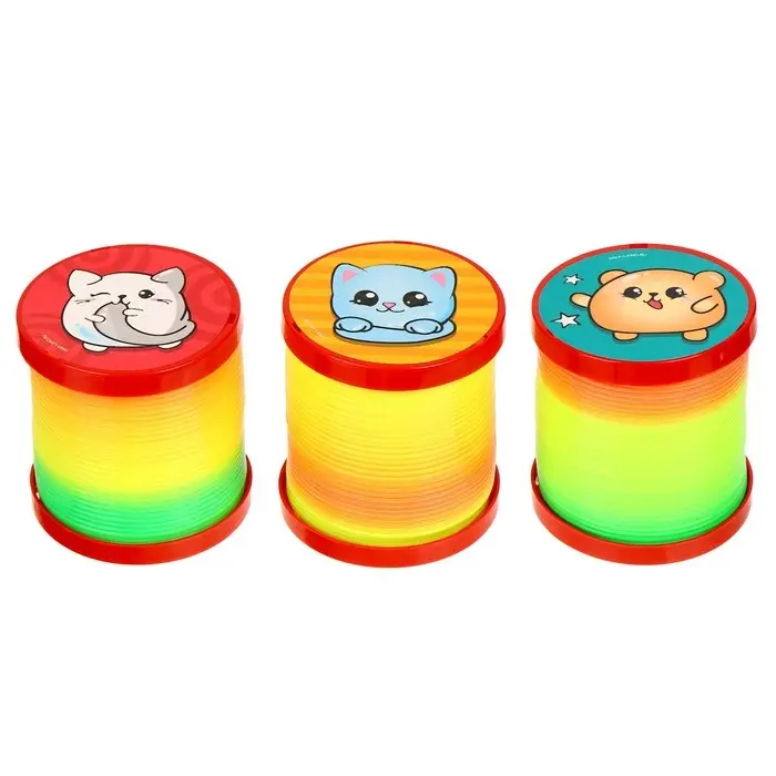 Пружинка - радуга «Пухлики» d=5 см, в шоубоксе, МИКС