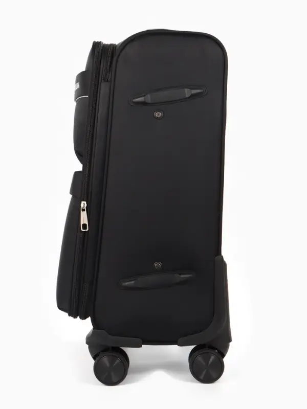 Чемодан на колёсах TEXTURA, кодовый замок, с увеличением, 36&times;25&times;58 см, 20", чёрный