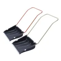 Движок пластиковый для уборки снега, чёрный ковш 600 × 470 мм, металлическая планка, металлическая ручка цвет МИКС