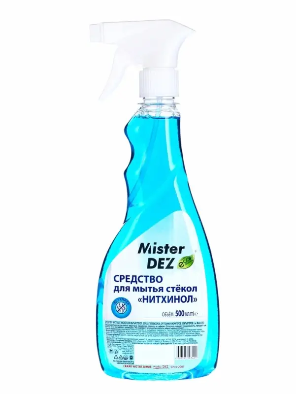 Средство для мытья стёкол Mister DEZ Eco-Cleaning, нитхинол, 500 мл