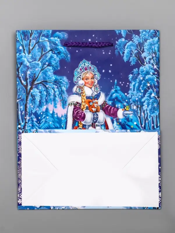 Пакет подарочный новогодний ламинированный, «Снегурочка» , 18×10×22.3 см Пакет подарочный новогодний ламинированный, «Снегурочка» , 18×10×22.3 см