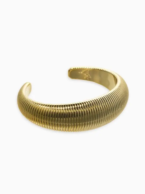Браслет каркасный "Пружина", цвет золото