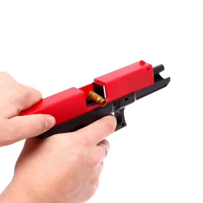 Пистолет «Высшая лига», с гильзами, стреляет мягкими пулями, цвет красный Пистолет «Высшая лига», с гильзами, стреляет мягкими пулями, цвет красный