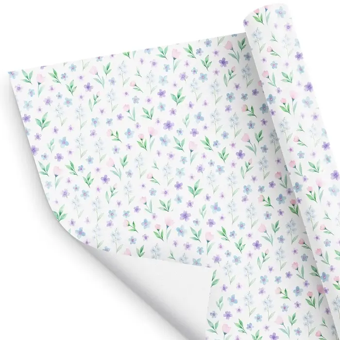 Бумага упаковочная глянцевая &laquo;Нежные цветы&raquo;, 50 &times; 70 см