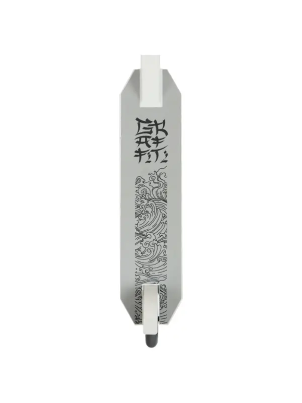 Самокат трюковой GRAFFITI Eccentric 24, колёса PU 110 мм, HIC компрессия, ABEC 9 Chrome, белый