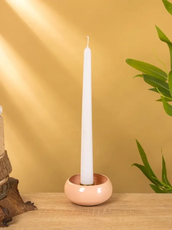 Подсвечник на 1 свечу на магнитах "Пудровый розовый" 7,5х7,5х3,5 см