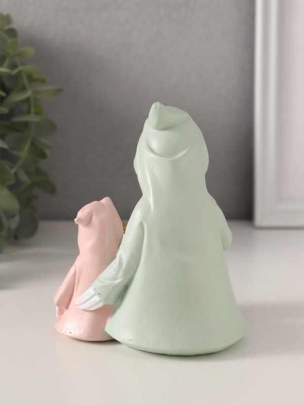 Сувенир полистоун Сувенир полистоун "Утка с утёнком в дождевиках читают книгу" 9х8,5х11 см