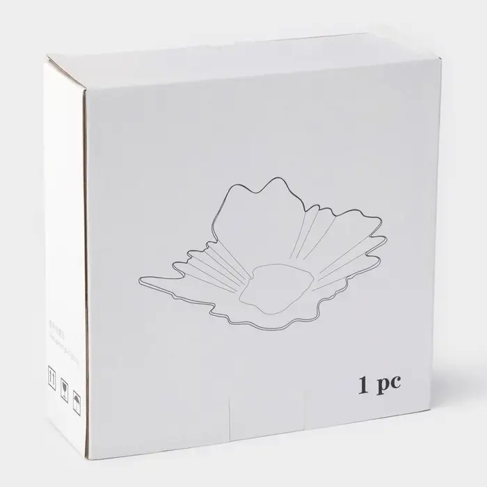 Ваза для фруктов Magistro &laquo;Рени&raquo;, 24&times;22&times;6 см, с золотой отводкой, стекло, прозрачная