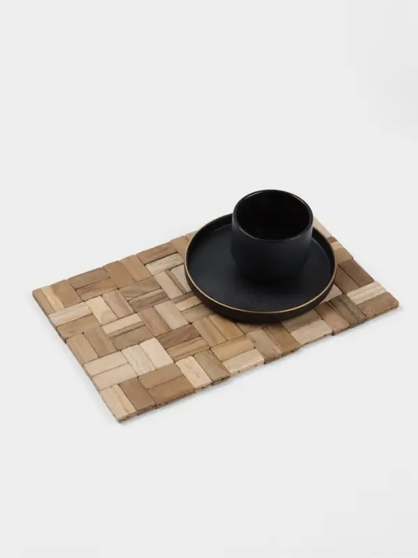 Коврик из тикового дерева, 30&times;20&times;0.7 см