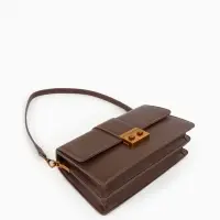 Сумка женская мессенджер TEXTURA на клапане, 26&times;8.5&times;14 см, коричневая