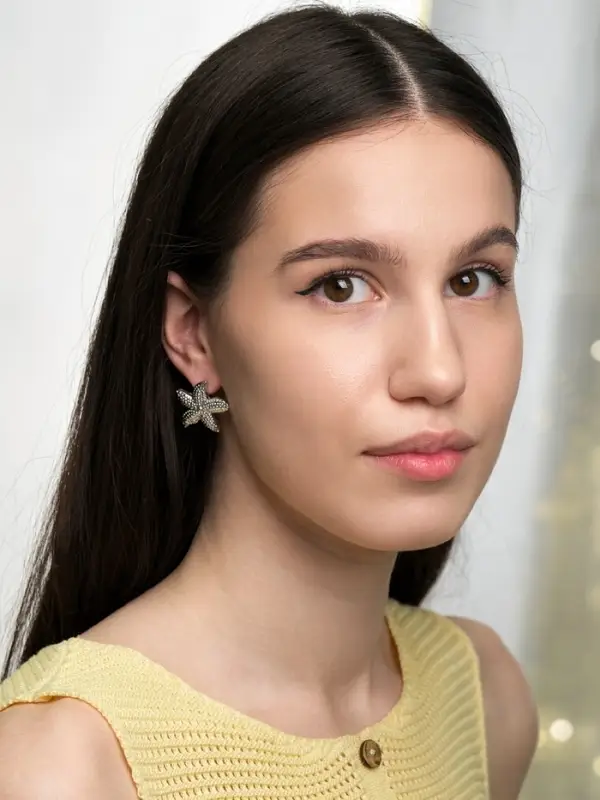 Серьги металл &laquo;Морская звезда&raquo;, цвет серебро