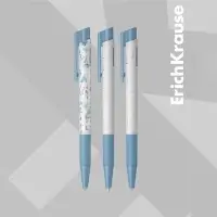 Ручка шариковая автоматическая ErichKrause Frozen Beauty Matic&Grip, узел 0.7 мм, чернила синие, резиновый держатель, тонкое письмо, корпус Soft Touch