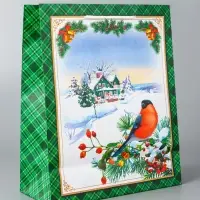 Пакет подарочный новогодний ламинированный &laquo;У Ёлочки &raquo;, 26&times;32&times;12 см