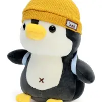 Мягкая игрушка &laquo;Пингвин&raquo; с рюкзаком, в жёлтой шапке, 22 см