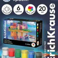 Акриловые краски 6 цветов ErichKrause Art Spirit, 20 мл