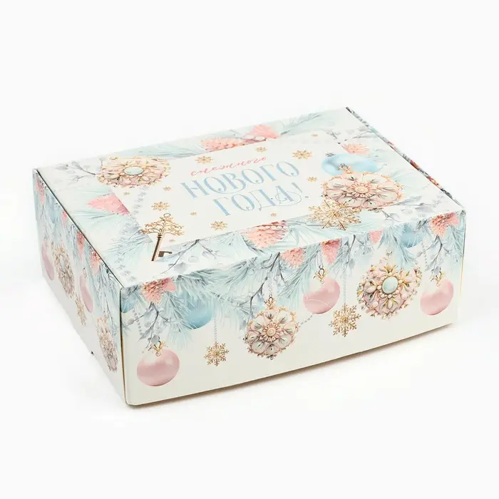 Коробка подарочная новогодняя складная «Снежного Нового года», 14 х 10 х 5 см Коробка подарочная новогодняя складная «Снежного Нового года», 14 х 10 х 5 см