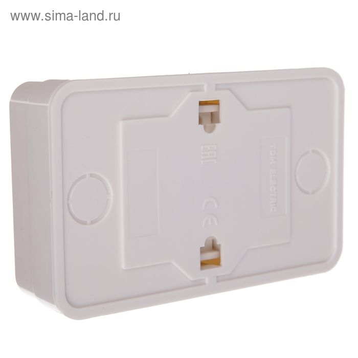 Розетка TDM  Розетка TDM "Ладога", 10 А, IP20, двухместная, без з/к, открытая, белая