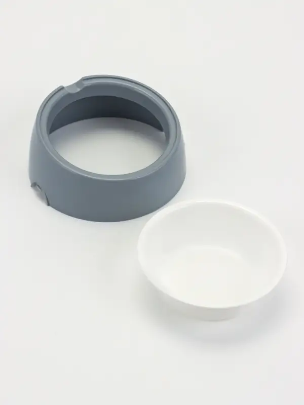 Лего-миска для животных ALTA, 300 мл, с наклоном, пластик, серая