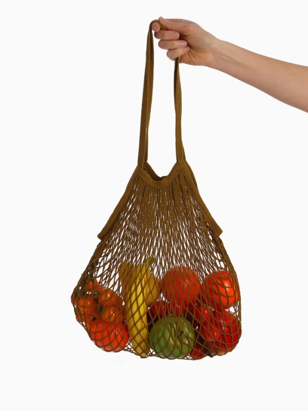 Авоська, 41 х 27 см, ручка 17 см, клетка 1.5 см, коричневая Авоська, 41 х 27 см, ручка 17 см, клетка 1.5 см, коричневая