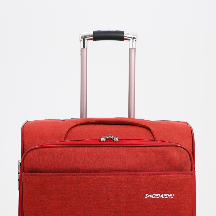 Чемодан большой 95 л (L), отдел на молнии, с расширением, кодовый замок, 3 колеса, 2 наружных кармана, цвет красный Чемодан большой 95 л (L), отдел на молнии, с расширением, кодовый замок, 3 колеса, 2 наружных кармана, цвет красный