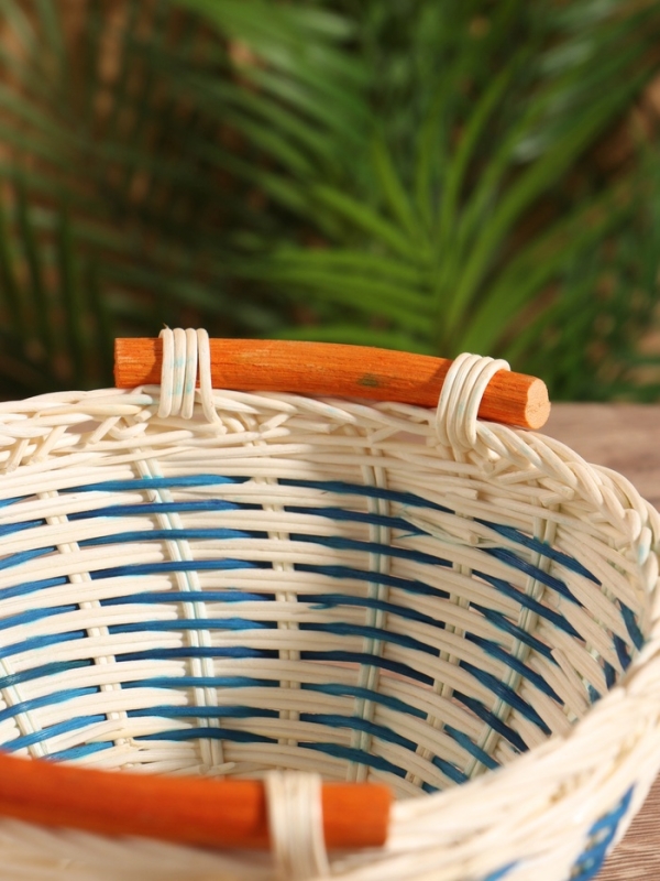 Корзина плетеная 22x21x10 см, ротанг