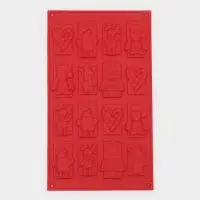 Форма для конфет и шоколада Доляна &laquo;Новогодние радости&raquo;, силикон, 30&times;17 см, 16 ячеек, красная