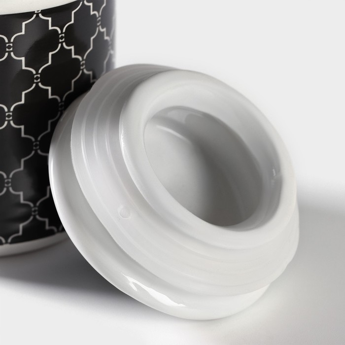 Сахарница с крышкой Доляна «Марокко», 150 мл, цвет чёрный Сахарница с крышкой Доляна «Марокко», 150 мл, цвет чёрный