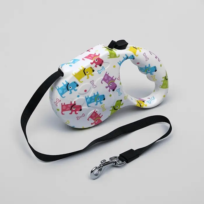 Рулетка &laquo;Лапа&raquo;, 5 м, до 35 кг, принт собаки