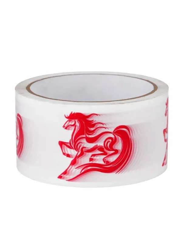 Скотч новогодний с логотипом «Лошадь» 48×45 м 45 мкм Скотч новогодний с логотипом «Лошадь» 48×45 м 45 мкм