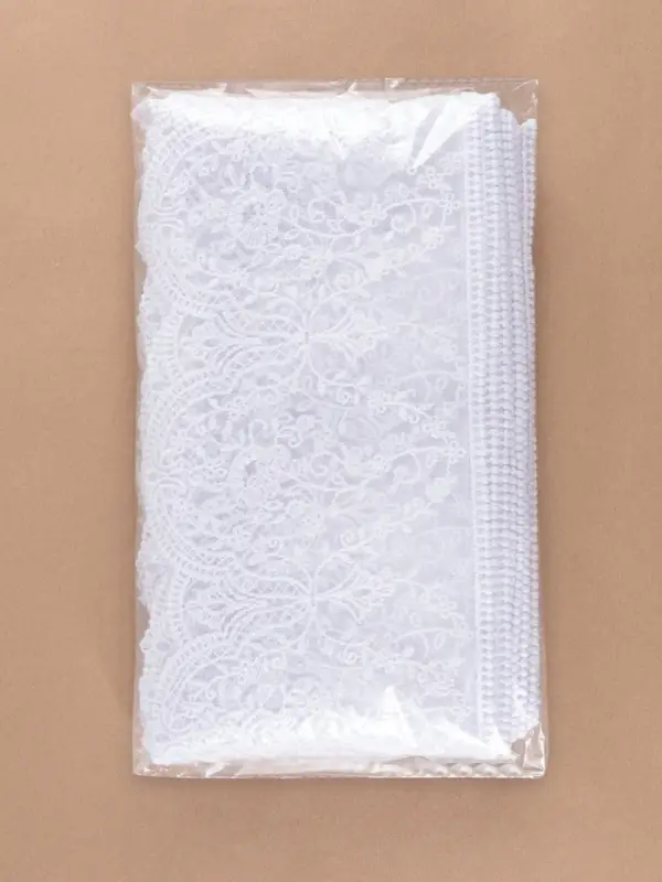 Кружево на сетке, 145 мм, 11&plusmn;1 м, белое