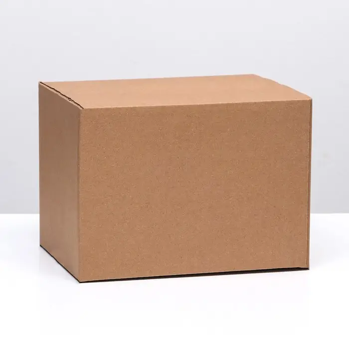 Коробка складная, бурая, 27×19×19.5 см