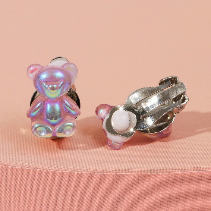 Клипсы детские «Выбражулька» медвежонок, цвет МИКС Клипсы детские «Выбражулька» медвежонок, цвет МИКС