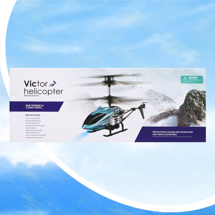 Вертолёт радиоуправляемый Victor, заряд от USB, свет, элементы из металла, цвет серый Вертолёт радиоуправляемый Victor, заряд от USB, свет, элементы из металла, цвет серый