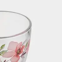 Кружка ОСЗ &laquo;Акварельные цветы&raquo;, 250 мл, стекло, прозрачная, рисунок МИКС