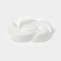 Менажница глубокая, 6 секций, d 28 см, цвет белый