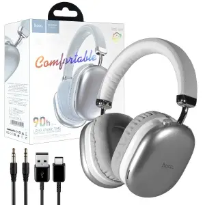 Наушники W35 Max HOCO Wireless Headset Long Usage Time серебро