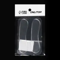 Пяткоудерживатели для обуви, на клеевой основе, силиконовые, 9.8×2.5 см, пара, прозрачные