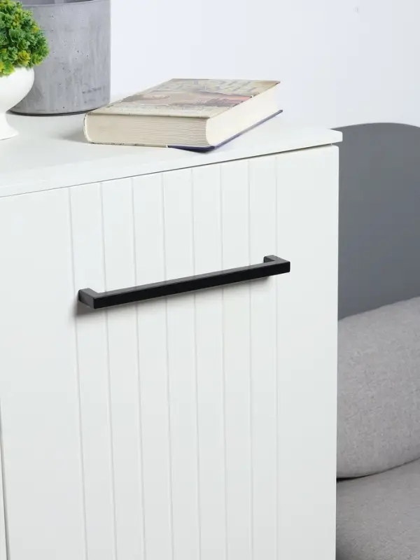 Ручка-скоба CAPPIO SQUARE RSC008, нержавеющая сталь, м/о 224 мм, цвет черный