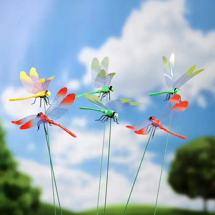 Штекер &laquo;Стрекоза Сенди&raquo;, 14&times;9 см/45 см, набор 6 шт., МИКС