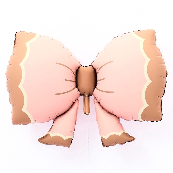 Воздушный шар фольгированный 37 Воздушный шар фольгированный 37" «Бантик», матовый, розовый