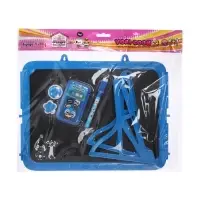 Доска магнитная двухсторонняя, под маркер и мел на подставках (мел, маркер, магниты), МИКС